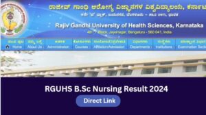 RGUHS B.Sc Nursing Result 2024 Date (Out) Gnanasangama.karnataka.gov.in ...